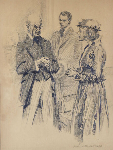 James Montgomery Flagg, ‘Couple Pleading with Man’, 20th Century