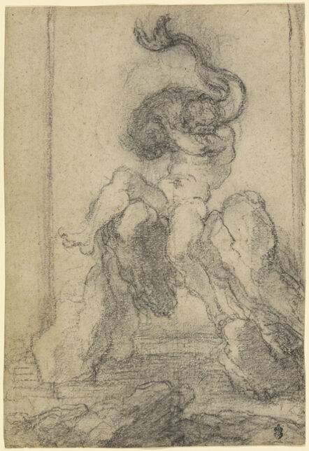 Gian Lorenzo Bernini, ‘A Marine God with a Dolphin’, 1652-1653