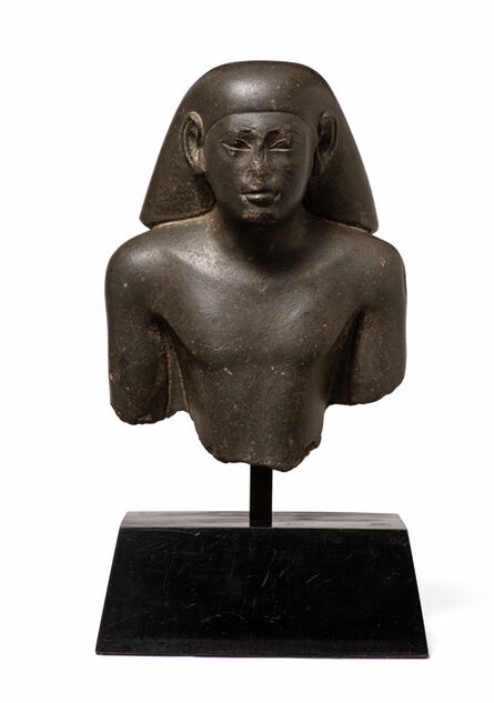 Ancient, ‘Egyptian bust of a nobleman or scribe’, Late Dynastic Period, early 26th Dynasty, reign of Psamtik I, c.664, 610 BC