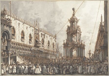 Canaletto, ‘The "Giovedì Grasso" Festival before the Ducal Palace in Venice’, 1763/1766