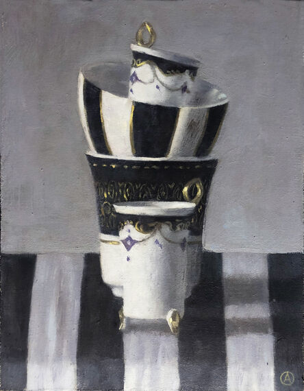 Olga Antonova, ‘Stacked Cups with Stripes’, 2020