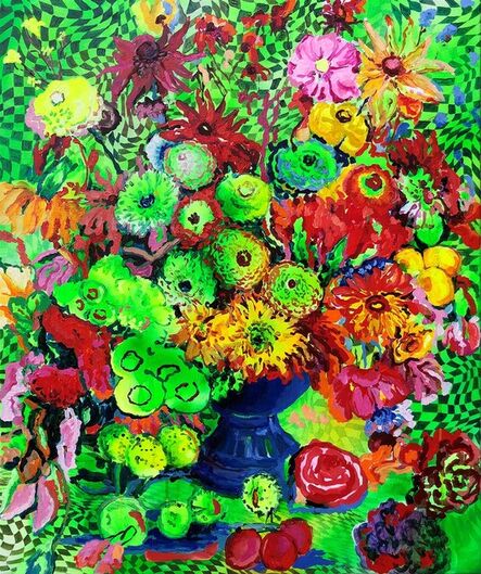 Alejandra Atares, ‘Psychedelic Green Flower Still Life’, 2021