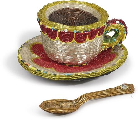 Liza Lou, ‘Cup and Saucer; Spoon [Two Works]’