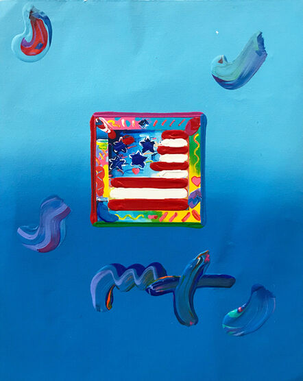 Peter Max, ‘FLAG (OVERPAINT)’, 2009