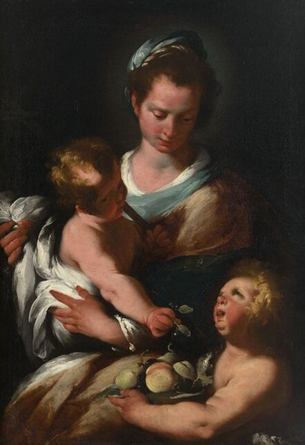 Bernardo Strozzi, ‘Madonna & Child with St. John the Baptist’