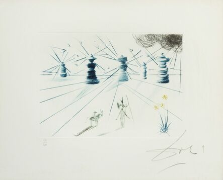Salvador Dalí, ‘Don Quichotte et les moulins à vent’, 1969