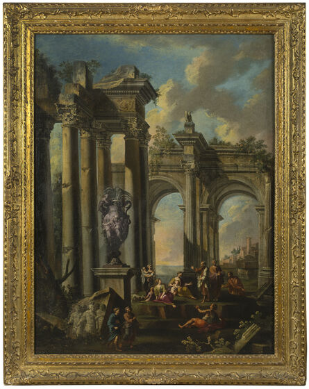 Giovanni Paolo Panini, ‘An Architectural Capriccio with the Preaching of an Apostle’, 1711-1712