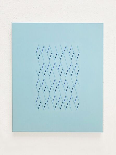 Isaac Chong Wai, ‘113 lines in blue’, 2019