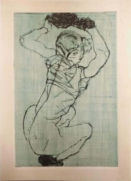 Egon Schiele, ‘Knieendes Mädchen’, 1990