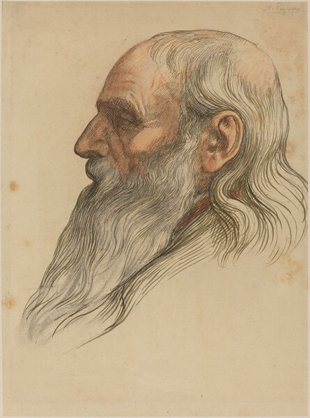 Alphonse Legros, ‘Study of a Man's Head with a Full Beard’