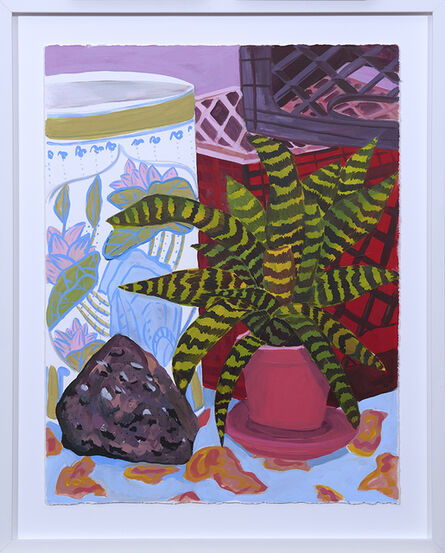 Anna Valdez, ‘Striped Bromeliad with Vase’, 2020