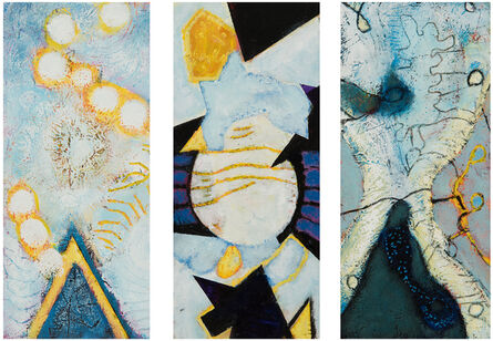 William Scharf, ‘To Golden Wreath, The Geometric Smile, On the Trance Branch (From left to right)’, n.d., 2001, 2007 (From left to right)