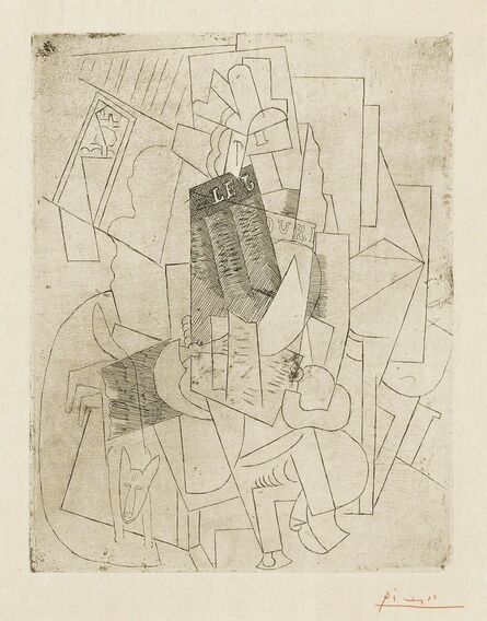 Pablo Picasso, ‘L'homme au chien (Rue Schœlcher) (B. 28; Ba. 39)’, 1915