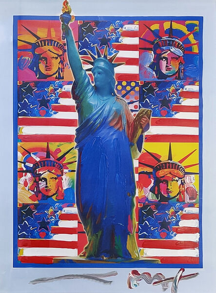 Peter Max, ‘GOD BLESS AMERICA - WITH FIVE LIBERTIES’, 2001