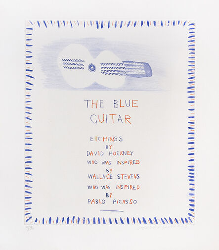 David Hockney, ‘The Blue Guitar, from the 'Blue Guitar' portfolio’, 1977