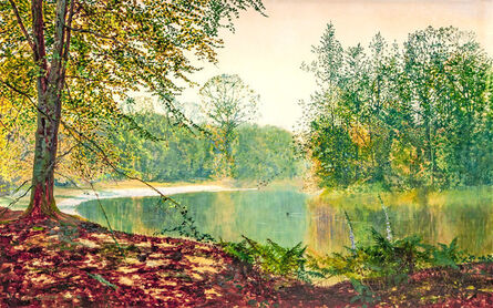 John Atkinson Grimshaw, ‘The Quiet of the Lake, Roundhay Park’, 1870