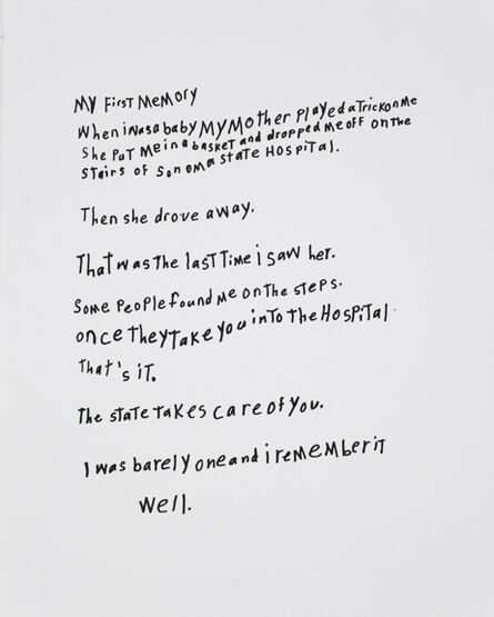 Thomas Pringle, ‘Untitled (My First Memory)’, 2007