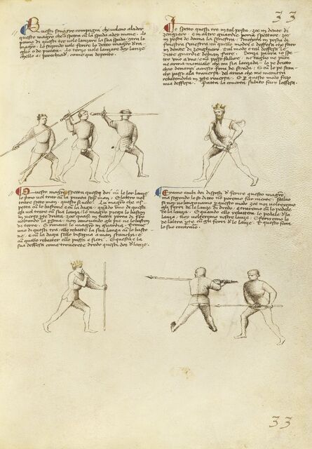 Fiore Furlan dei Liberi da Premariacco, ‘Combat with Sword, Staff, and Lance’, 1410