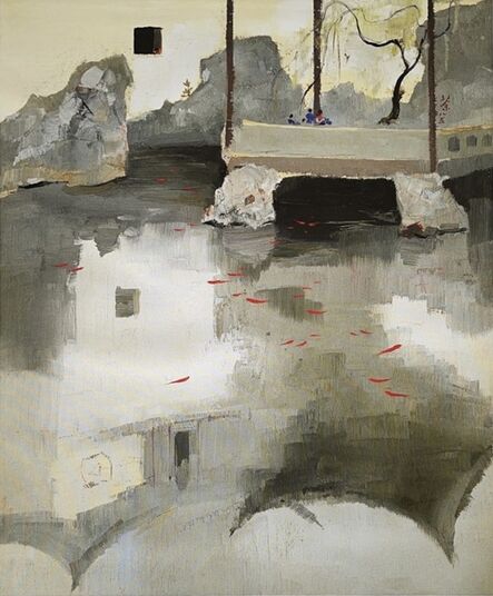 Wu Guanzhong, ‘Fish in Play’, 1985