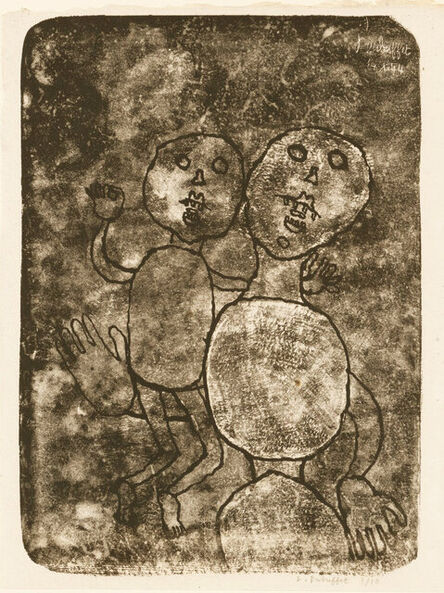 Jean Dubuffet, ‘Matiere et Memoire: Femme et Son Petite’, 1944