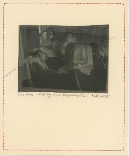 Keith A. Smith, ‘Two Boys Sleeping on a Greyhound Bus, Nov 78’, 1978