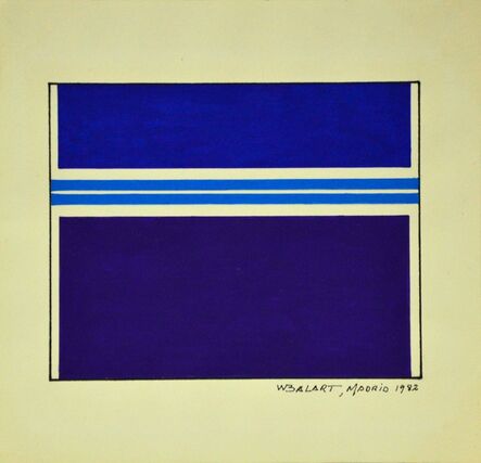 Waldo Balart, ‘Dos líneas cyan’, 1982