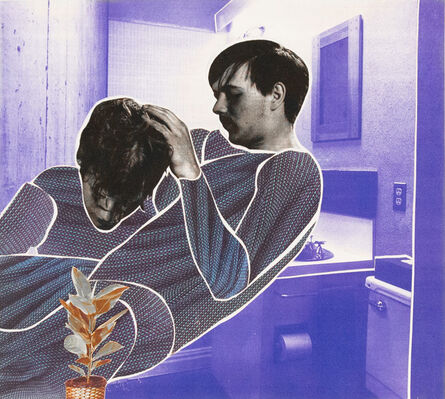 Christian Holstad, ‘Purple Bathroom with Close Up of Couple and Plant’, 2002