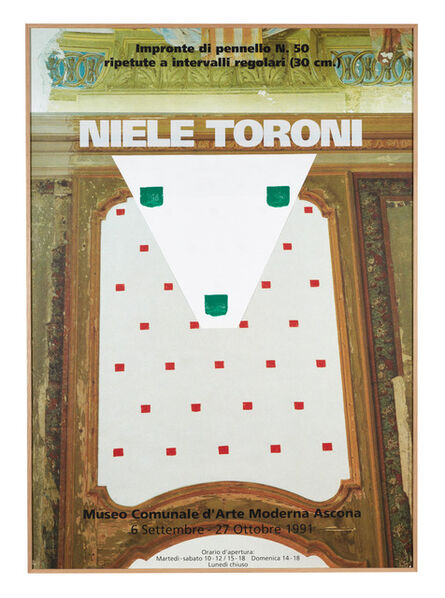 Niele Toroni, ‘"Quand les empreintes de pinceau n° 50 s'affichent sur leur affiche"’, 2015