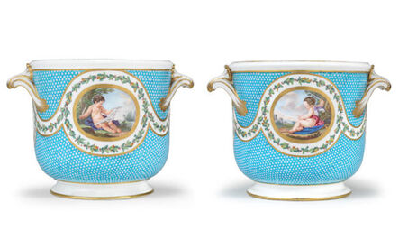 Sèvres Porcelain Manufactory, ‘Pair of bottle coolers from a service made for Madame du Barry (seaux à bouteille)’, ca. 1770