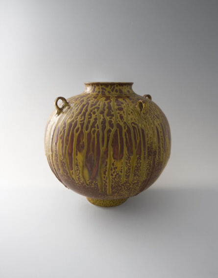 Brother Thomas Bezanson, ‘Vase with lugs, elm ash glaze’