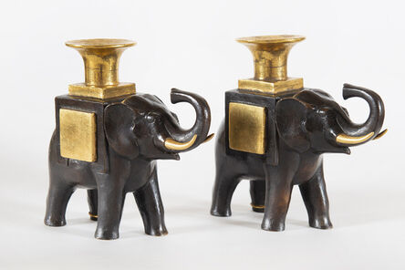 François-Xavier Lalanne, ‘Paire de bougeoirs éléphants, éléphants lumineux’, This first  model of candlestick was created in 1985