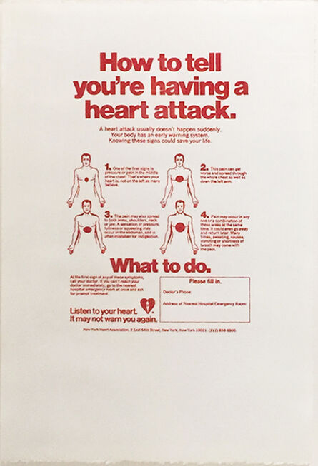 Andy Warhol, ‘How to Tell You´re Having a Heart Attack’, ca. 1984