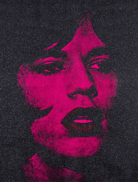 Russell Young, ‘Jagger with Red Lips (hot pink and black series)’, 2011