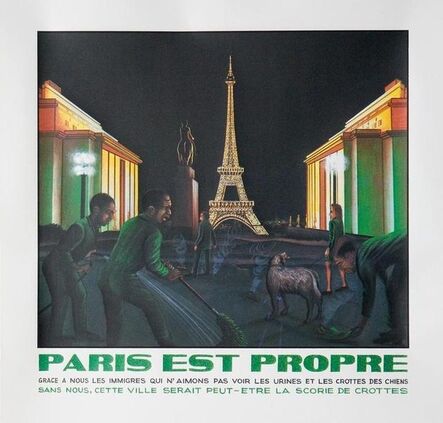 Chéri Samba, ‘Paris est propre (Paris is clean)’, 1989