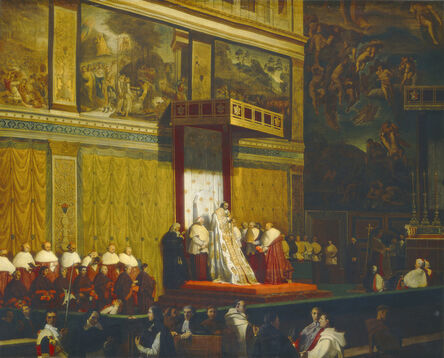 Jean-Auguste-Dominique Ingres, ‘Pope Pius VII in the Sistine Chapel’, 1814