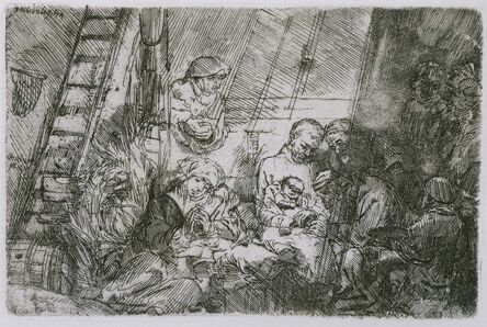 Rembrandt van Rijn and Studio of Rembrandt van Rijn, ‘The Circumcision in the Stable’, 1654