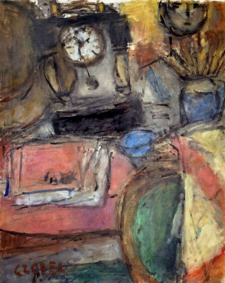 Béla Czóbel, ‘Still Life with Clock’, ca. 1961