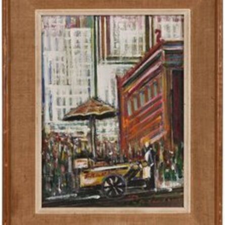 Unknown, ‘Hot Dog Vendor, Manhattan, NYC Street Scene’, Mid-20th Century