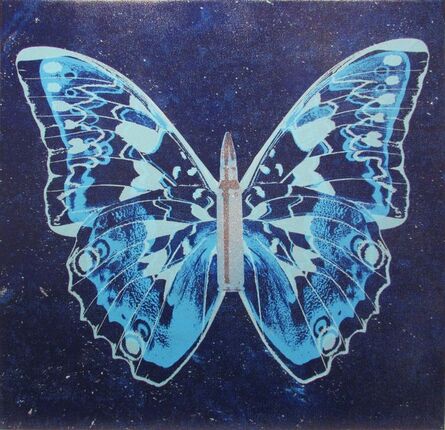 Rubem Robierb, ‘Blue Butterfly on Blue’, 2017
