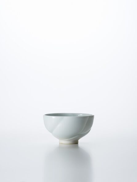 Peter Mark Hamann, ‘Sculpted Blue-White Porcelain Tea Bowl in Flower Shape’, 2018
