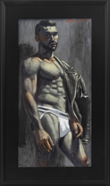 Mark Beard, ‘[Bruce Sargeant (1898-1938)] Christopher Posing with Leather Jacket in White Jockstrap’, n.d.