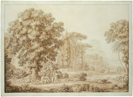 Christoph Heinrich Kniep, ‘Ideal landscape with Diana and Endymion.’, 1797