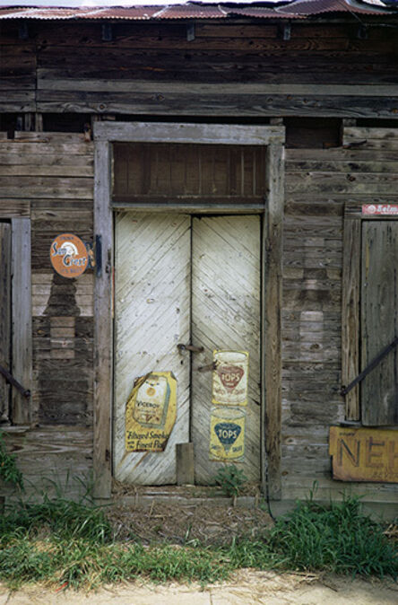William Christenberry, ‘Door with Signs, Uniontown, Alabama’, 1973