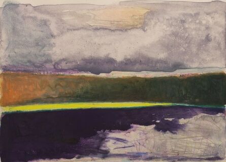Wolf Kahn, ‘Purple/Yellow/Orange/Grey Stripes’, 1992