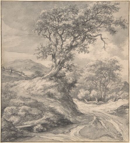 Jacob van Ruisdael, ‘Dune Landscape with Oak Tree’, 1650–1655