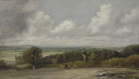 John Constable, ‘Ploughing Scene in Suffolk’, 1824 to 1825