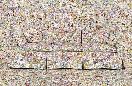 Rachel Perry, ‘Lost in My Life (Fruit Stickers Reclining on Sofa)’, 2019
