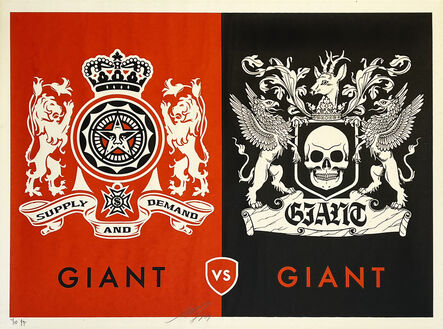 Shepard Fairey, ‘'Giant vs Giant' (PP)’, 2004