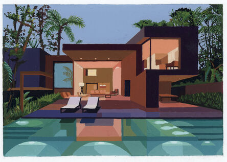 Andy Burgess, ‘Tropical House with Illuminated Pool’, 2020