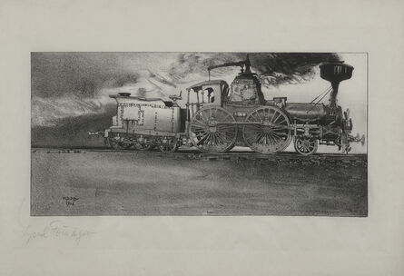 Lyonel Feininger, ‘The Old Locomotive (Windspiel)’, 1906